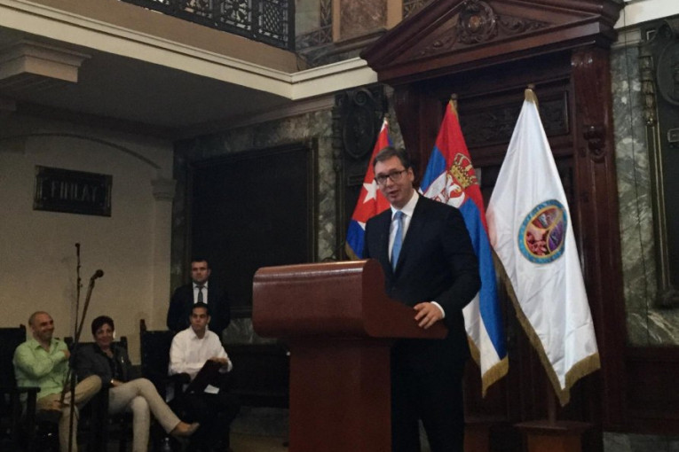 Vučić održao predavanje: Jačanje saradnje i parijateljstva
