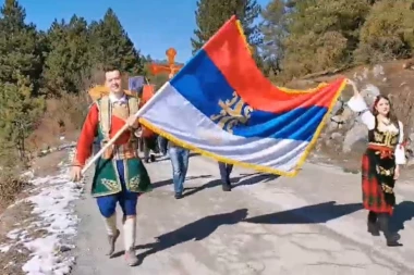 (VIDEO) Sa litije ka Pljevljima poslata snažna poruka: KOSOVO JE SRBIJA!
