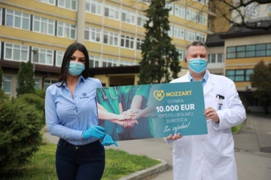 Mozzart donirao više od milion dinara Opštoj bolnici u Subotici
