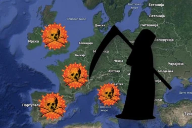 Mapa smrti! U ovim delovima Evrope korona kosi sve pred sobom