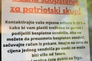 (FOTO) Otkrivena pozadina "patriotskog skupa" u Podgorici: Milo pokušava da prekraja izbornu volju građana i izazove haos