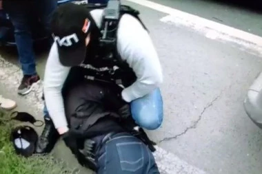 (VIDEO) Pogledajte SPEKTAKULARNO hapšenje ŠEFA obezbeđenja VELJE NEVOLJE na auto-putu