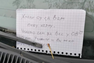 (FOTO) OVAKVI LJUDI ZASLUŽUJU SVU SREĆU OVOG SVETA: Beograđanin platio parking, pa ostavio PORUKU koja oduševljava!