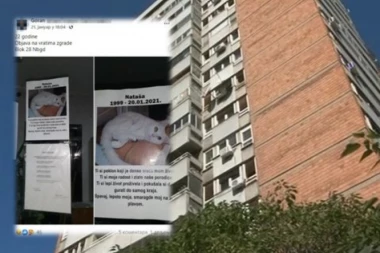 (FOTO) "Spavaj lepoto moja, smaragde moj": Na ulazu u zgradu u Novom Beogradu osvanuo poslednji pozdrav za macu
