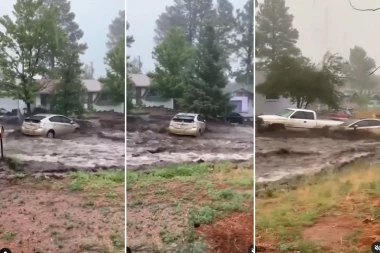 (VIDEO) USKORO ĆE IM TREBATI NOJEVA BARKA: Poplave u američkom gradu od ulice napravile REKU!