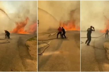 SNIMAK JEZIVOG POŽARA U CRNOJ GORI: Pogledajte kako se hrabri vatrogasci bore sa vatrom koja guta sve! (VIDEO)