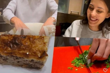 CECINA MALA PRAVA SRPSKA DOMAĆICA: Anastasija Ražnatović u kuhinji, OVE kadrove ne viđate svaki dan, pokazala znanje u SAVIJANJU PITE! (VIDEO)