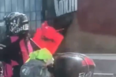 PROVOCATION IN THE MIDDLE OF BELGRADE JUST BEFORE EASTER: 5 motorbikes with Albanian flags running through the city (VIDEO)