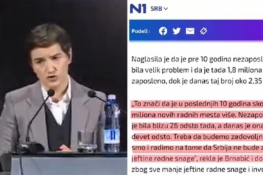 PRIMER RADA TAJKUNSKIH MEDIJA: Evo šta je rekla premijerka Brnabić, a kako su oni lažno preneli na N1 tu izjavu (VIDEO)