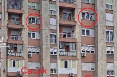 ŠOK SCENA U ČAČKU! Deca VISE sa šestog sprata zgrade - izašla kroz prozor: Usnimljen STRAŠAN prizor (VIDEO)