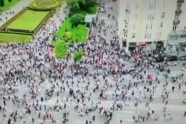 NA PROTESTU OVE SUBOTE MANJI BROJ LJUDI: Pogledajte snimak iz drona