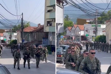 KURTI PROVOCIRA SRBE: Specijalci pod punom ratnom opremom patroliraju Mitrovicom (VIDEO)