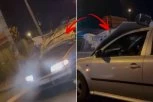 OLUJA MU "ZALEPILA" HAUBU ZA ŠOFERKU! Da nije opasno, bilo bi presmešno: Na Zrenjaninskom putu vozi na slepo usred haosa (VIDEO)