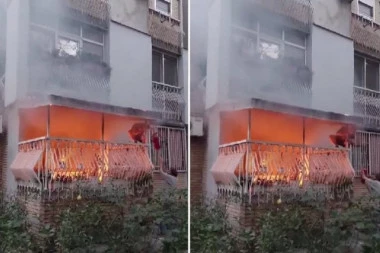 NEPOKRETNA ŽENA IZVUČENA IZ PLAMENA! Veliki požar u stanu u Novom Sadu! KOMŠIJE NAPRAVILE PODVIG! (VIDEO)