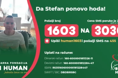 POMOZIMO STEFANU DA PONOVO HODA: Pošaljimo 1603 na 3030!