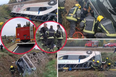 "MOJ KOLEGA ĆE OSTATI INVALID" Putnik iz autobusa koji se prevrnuo kod Sremske Mitrovice: "Vozač je POZNAT PO BRZOJ VOŽNJI" (FOTO)