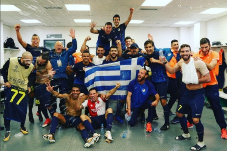 Kraj utakmice Slavija Prag - Apoel.