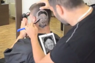 (VIDEO) Srpski frizer napravio portret Kima u kosi