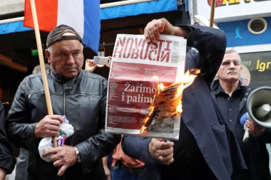 Srbija uputila protestnu notu Hrvatskoj zbog paljenja "Novosti"