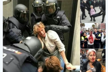 (UZNEMIRUJUĆI SADRŽAJ) PAKAO U KATALONIJI: Policija ubija od batina, krv pršti na sve strane!