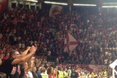(FOTO) OSVETA ZA JAGODU: Sačekuša u Nemačkoj - "Delije" oduzele navijačima Galate zastave