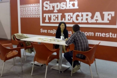 Sanda Rašković Ivić posetila štand Srpskog telegrafa!
