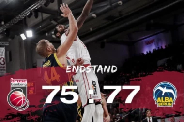 Poraz Bamberga pred gostovanje Zvezdi