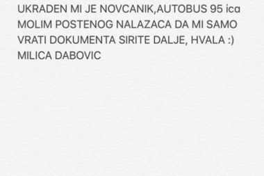 Trudna MILICA DABOVIĆ opelješena u gradskom prevozu!