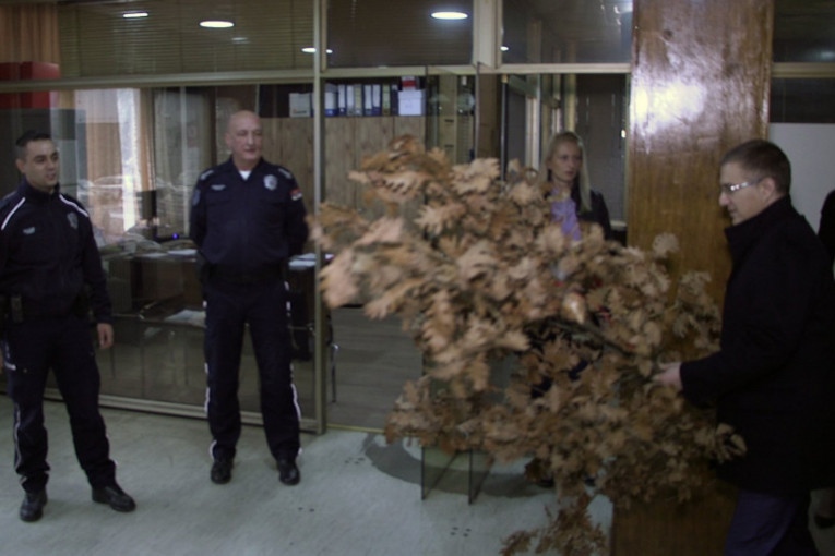 (FOTO) BADNJI DAN U MUP-U: Stefanović uneo badnjak!