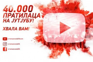 Zvezda obeležila 40.000 pratilaca na Jutubu