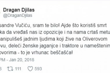KAKVA SRAMOTA: Dok Vučić pomaže Srbima sa KiM Đilas ga pljuje!
