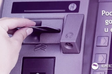 Podizanje evra na bankomatima Komercijalne banke