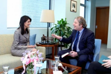 Hejlijeva na Tviteru objavila susret s ambasadorom Srbije u UN