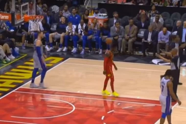 (VIDEO) Bezobrazan potez Grifina: Pogodio u glavu Šrudera