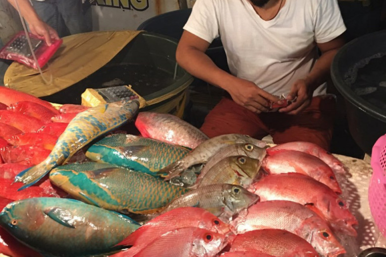 Pregršt sveže ribe na Talipapa pijaci