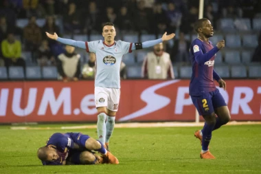 (VIDEO) SUDIJE ŽESTOKO OŠTETILE KATALONCE: Aspas rukom doneo bod Selti protiv Barselone