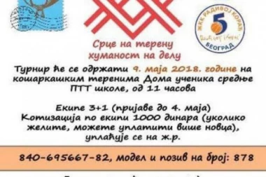 Humanost na delu: Učenici Doma učenika PTT škole igraju za Vasu