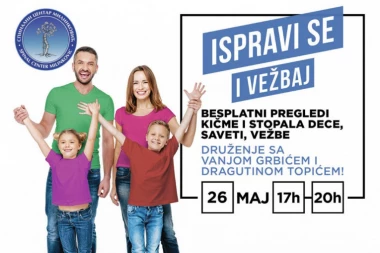 UZ BESPLATAN PREGLED KIČME I STOPALA: Odvedite decu da vežbaju sa Grbićem i Topićem
