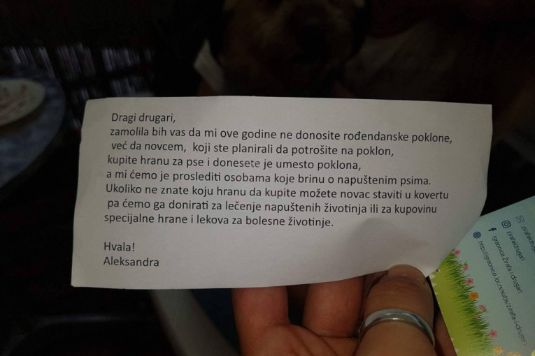 Aleksandrina molba drugarima