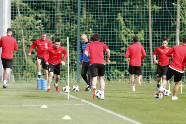 (VIDEO) RAS-DVA-TRI: Evo kako su fudbaleri Srbije bodrili Rusiju