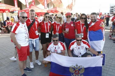 Atmosfera ispred stadiona u Moskvi uoči meča Srbija - Brazil