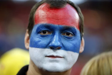 Navijači Srbije i Brazila na stadionu u Moskvi