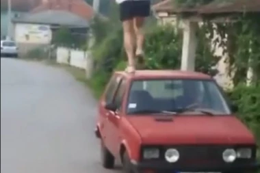 (VIDEO) TOTALNI HIT! Čovek koji izaziva Kristijana na tuču preskače automobil