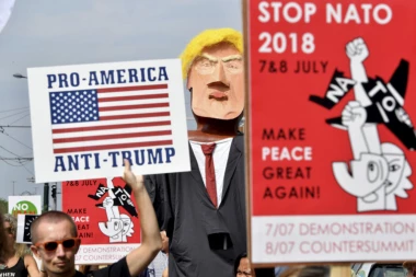 (VIDEO) TRAMP NIJE DOBRODOŠAO: Masovni protesti u Briselu protiv američkog predsednika