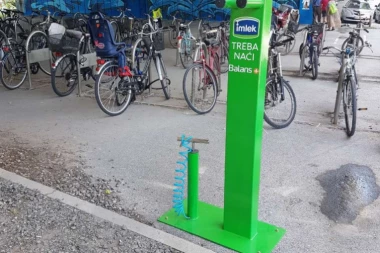 IMLEK NASTAVLJA AKCIJU ŠIROM SRBIJE: Balans+ samouslužne stanice za bicikle obradovale Novosađane!