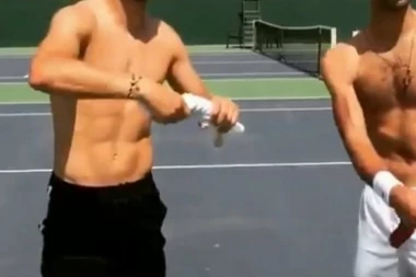 (VIDEO) SPEKTAKL: Novak i Dimitrov odradili trening koji će dame ostaviti BEZ TEKSTA