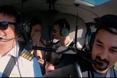 (VIDEO) SMEKERSKI: Kragujevčanin zaprosio devojku - U HELIKOPTERU