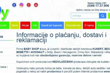 SRAMOTA! Firma "BEBI ŠOP" otcepila Kosovo