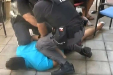 SPEKTAKULARNI SNIMAK HAPŠENJA U BEOGRADU: Specijalci upali u kafić i uhvatili ubicu crnogorskog kriminalca!