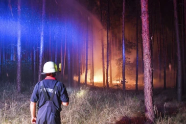 Gori borova šuma kod Štrpca: Izbio veliki požar, meštani strahuju da se ne proširi